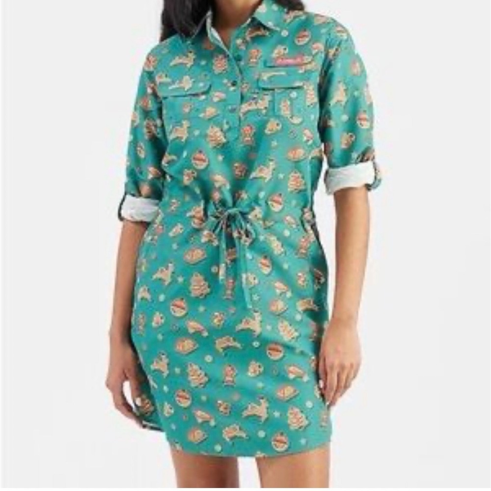 Magellan Women's Dress Small Green Christmas Laguna Madre Holiday NWT
